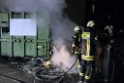 Feuer Papp Presscontainer Koeln Hoehenberg Bochumerstr P235